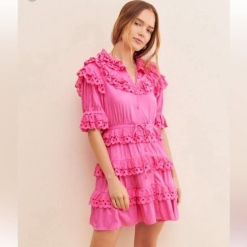 CeliaB pink ruffle dress